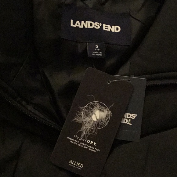 Lands’ End black down puffer vest NWT - Picture 2 of 6